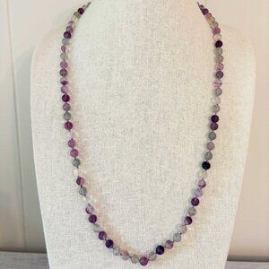 Necklace, Fluorite Crystal, Beaded
